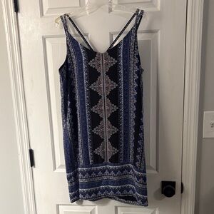 Pink Republic Navy and White Patterned Dress